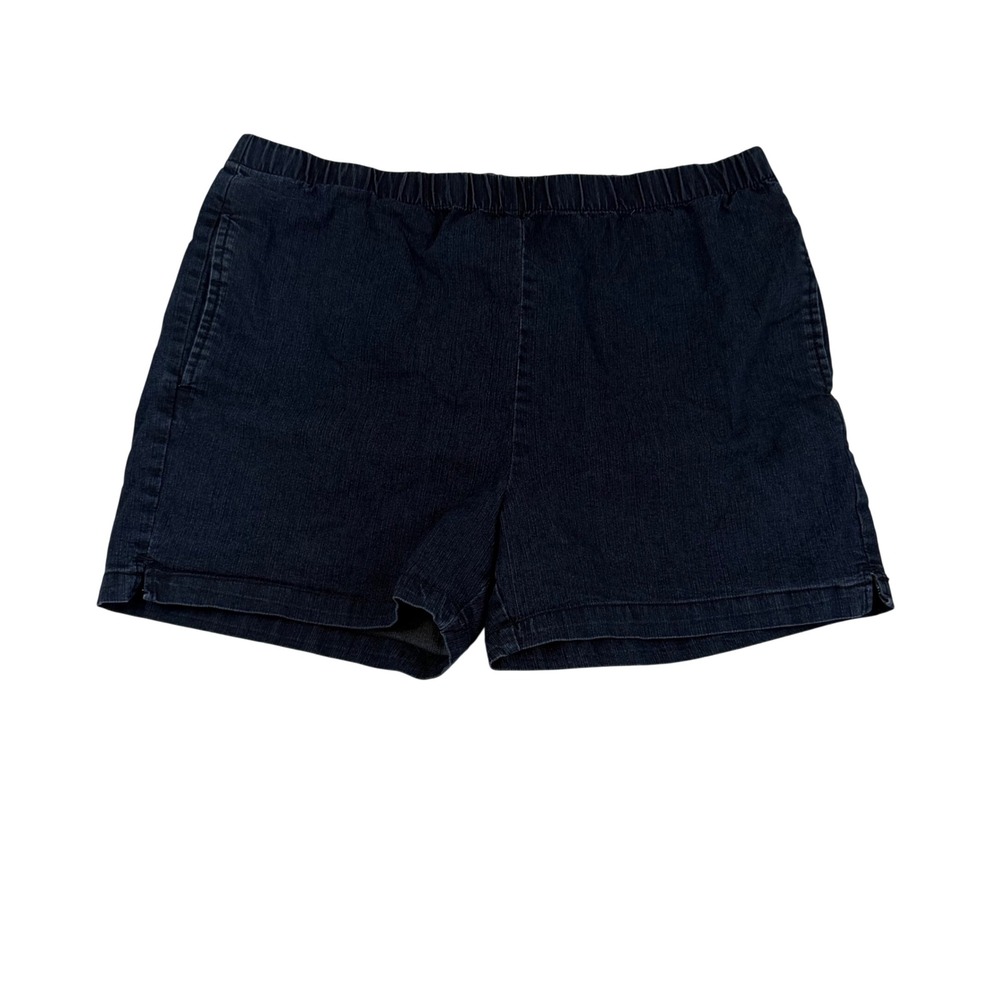 Hawaiian Flavor Womens 3XL Dark Wash Elastic Waist Denim Pull On Shorts 2443